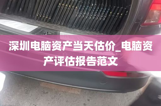 深圳电脑资产当天估价_电脑资产评估报告范文