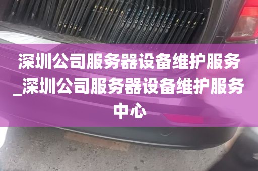 深圳公司服务器设备维护服务_深圳公司服务器设备维护服务中心
