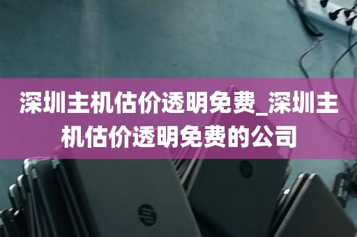 深圳主机估价透明免费_深圳主机估价透明免费的公司