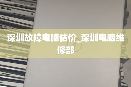 深圳故障电脑估价_深圳电脑维修部