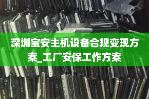 深圳宝安主机设备合规变现方案_工厂安保工作方案