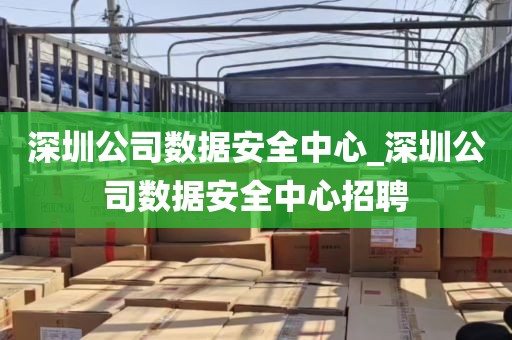 深圳公司数据安全中心_深圳公司数据安全中心招聘