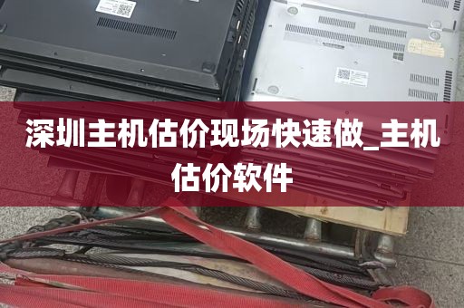 深圳主机估价现场快速做_主机估价软件
