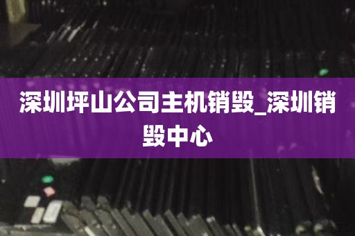 深圳坪山公司主机销毁_深圳销毁中心