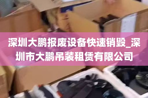 深圳大鹏报废设备快速销毁_深圳市大鹏吊装租赁有限公司