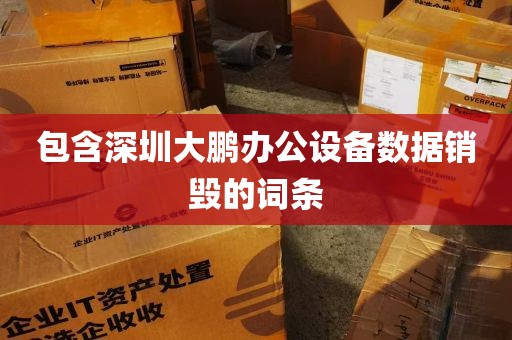 包含深圳大鹏办公设备数据销毁的词条