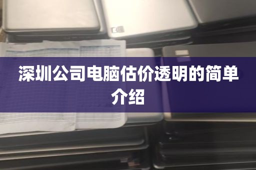 深圳公司电脑估价透明的简单介绍